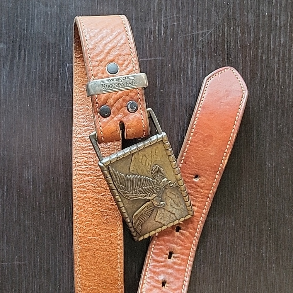 Vintage Wrangler genuine leather belt